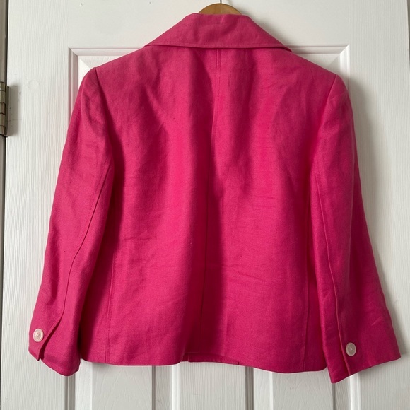 Spring Chic: Lauren Ralph Lauren Pink Linen Blazer 🌷 0280 - Picture 5 of 7